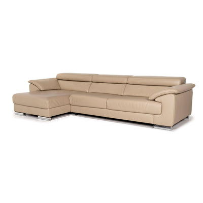 Ewald Schillig Harry Leder Ecksofa Beige Sofa Funktion Couch #12611