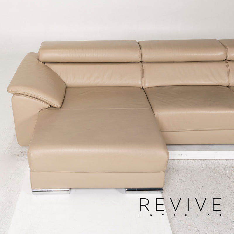 Ewald Schillig Harry Leder Ecksofa Beige Sofa Funktion Couch 