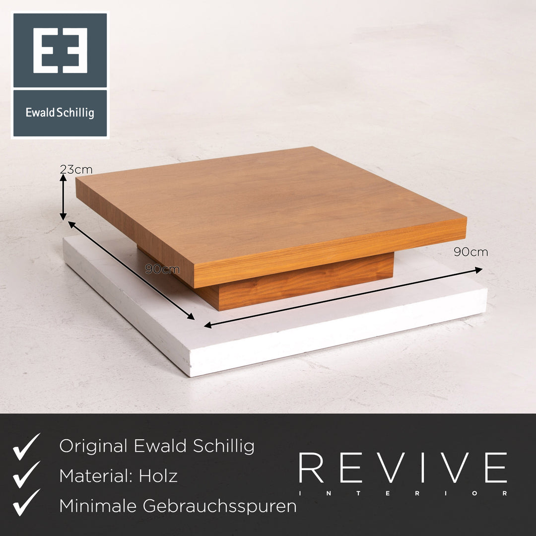 Ewald Schillig Holz Couchtisch Braun Tisch #14833