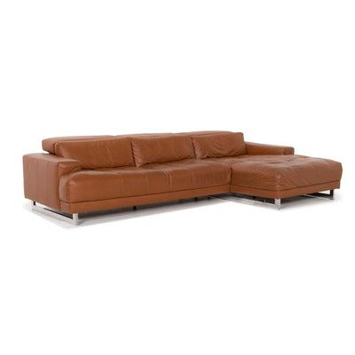 Ewald Schillig Leder Ecksofa Braun Sofa Funktion Couch #12880