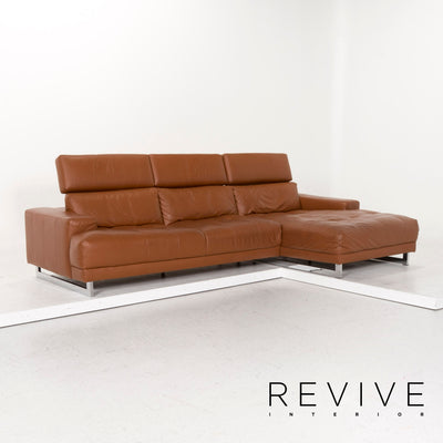Ewald Schillig Leder Ecksofa Braun Sofa Funktion Couch #12880