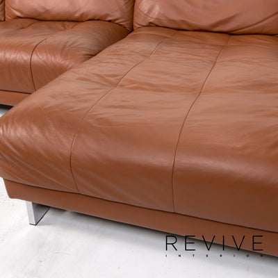 Ewald Schillig Leder Ecksofa Braun Sofa Funktion Couch #12880