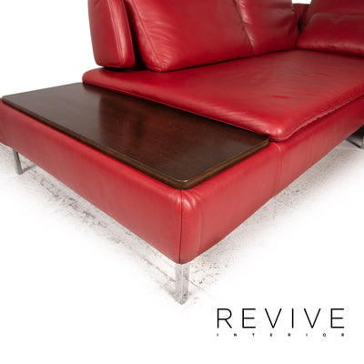 Ewald Schillig Leder Ecksofa Rot Sofa Couch