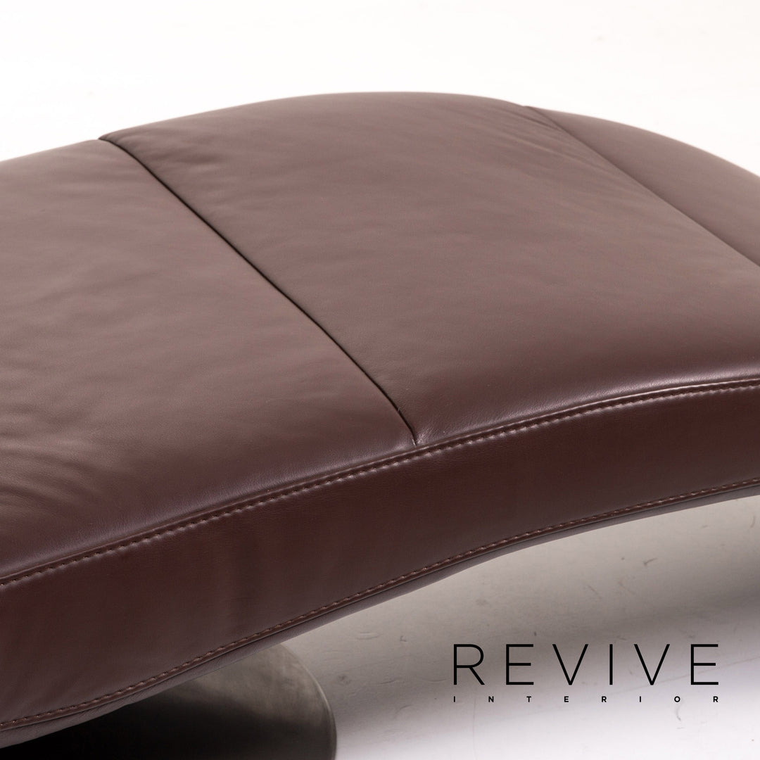 Ewald Schillig Leder Liege Braun Dunkelbraun Funktion Relaxfunktion Relaxliege #15248