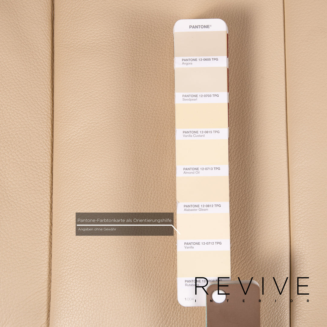 Ewald Schillig Leder Liege Creme Freischwinger #14854
