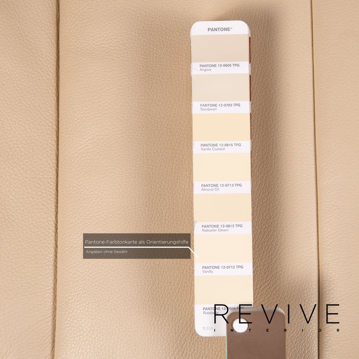 Ewald Schillig Leder Liege Creme Freischwinger #14854