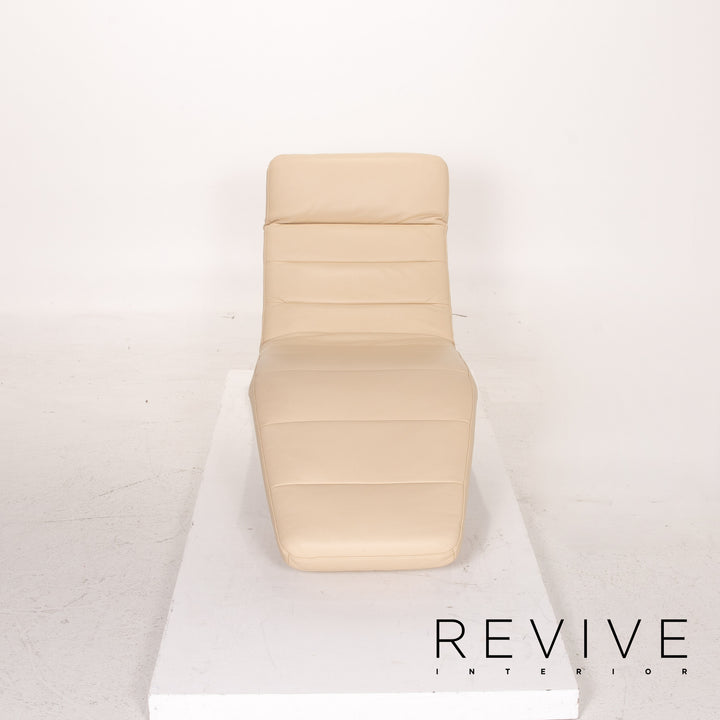 Ewald Schillig Leder Liege Creme Freischwinger #14854