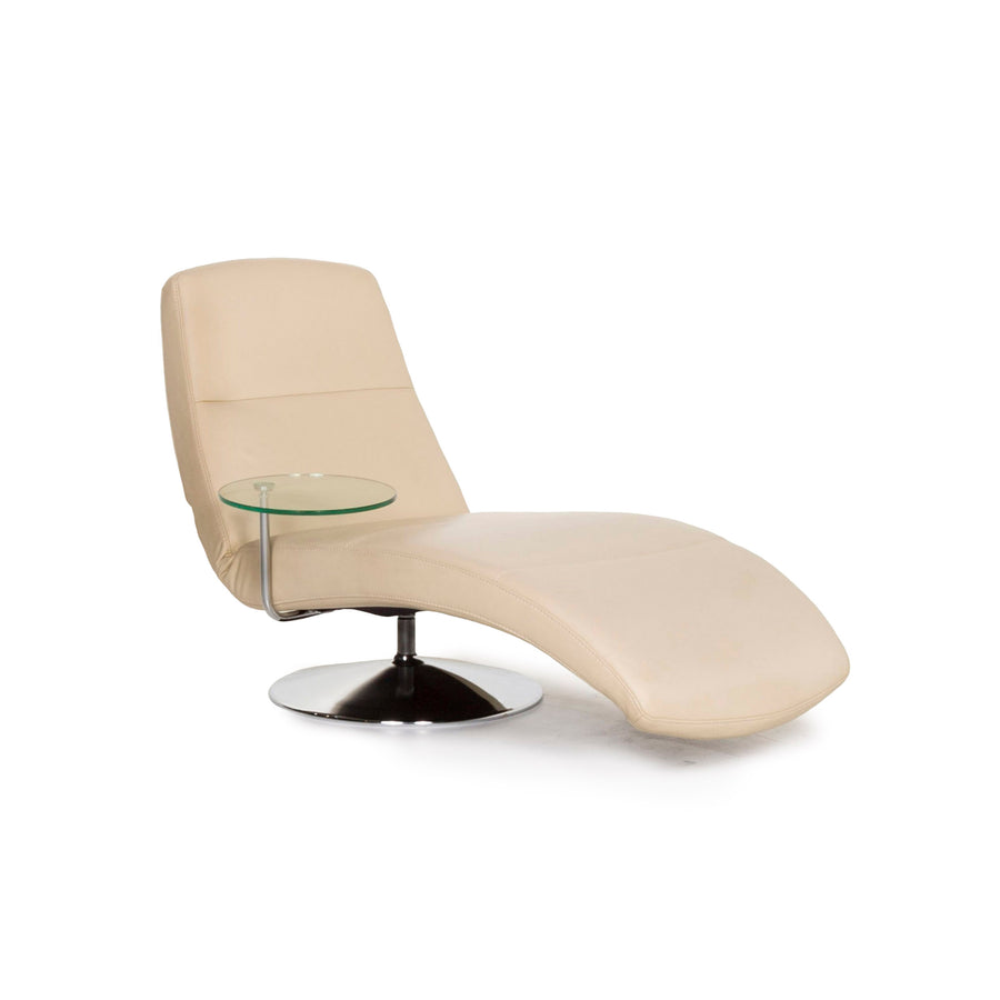 Ewald Schillig leather lounger incl. table cream function relaxation lounger #12975