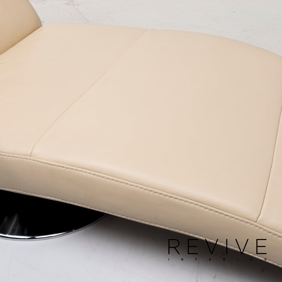 Ewald Schillig leather lounger incl. table cream function relaxation lounger #12975