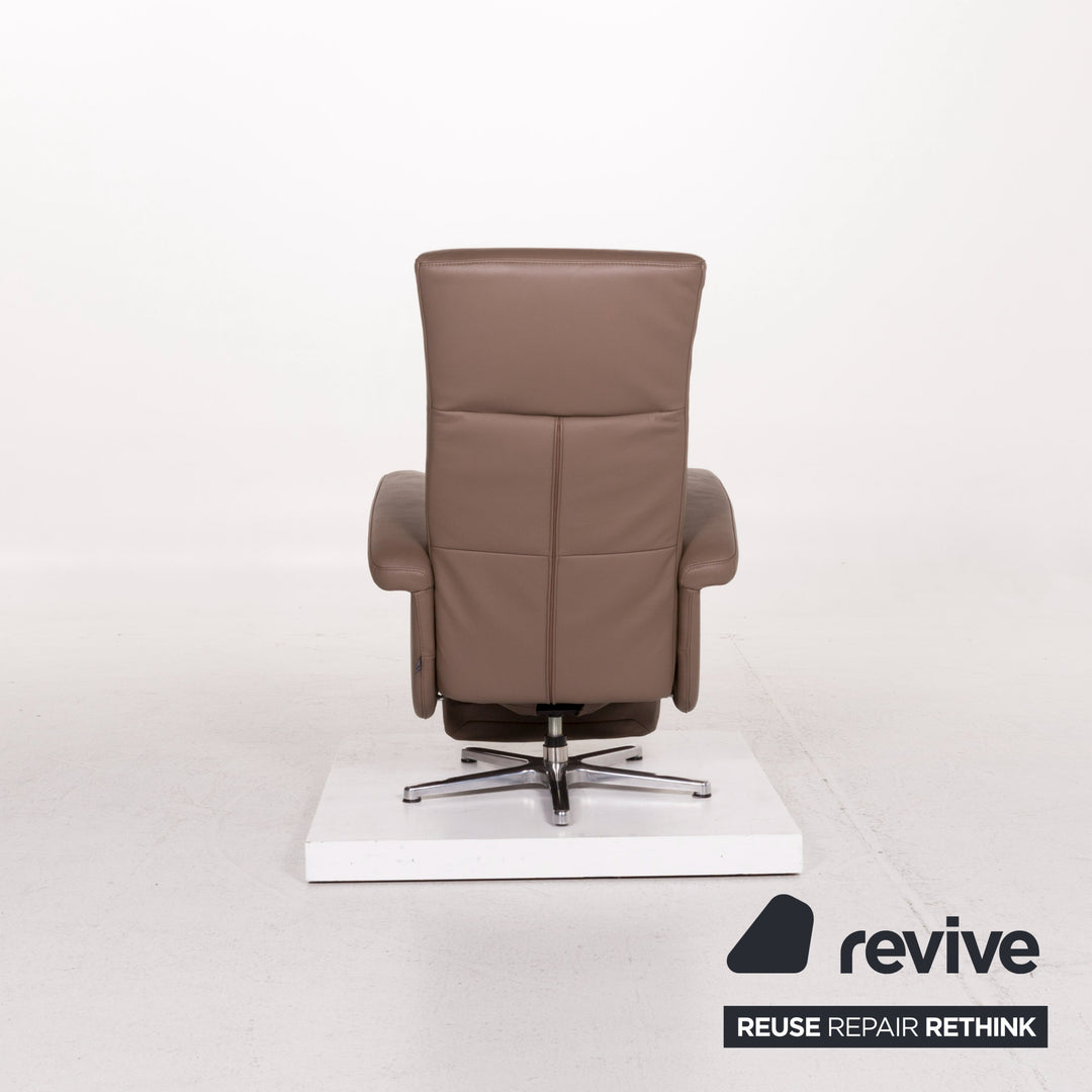 Ewald Schillig Fauteuil en cuir marron Fonction relaxation