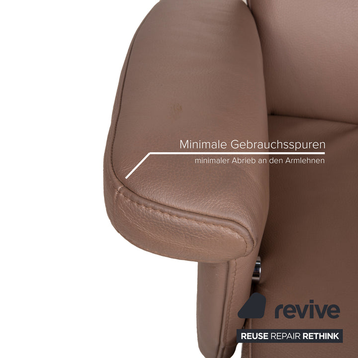 Ewald Schillig Fauteuil en cuir marron Fonction relaxation