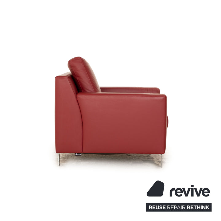 Ewald Schillig Leder Sessel Rot