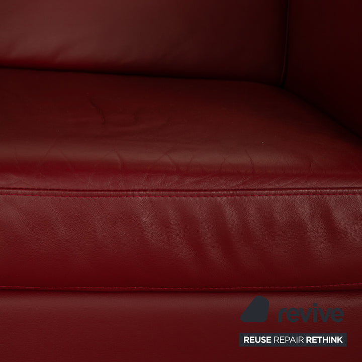Ewald Schillig Leder Sessel Rot