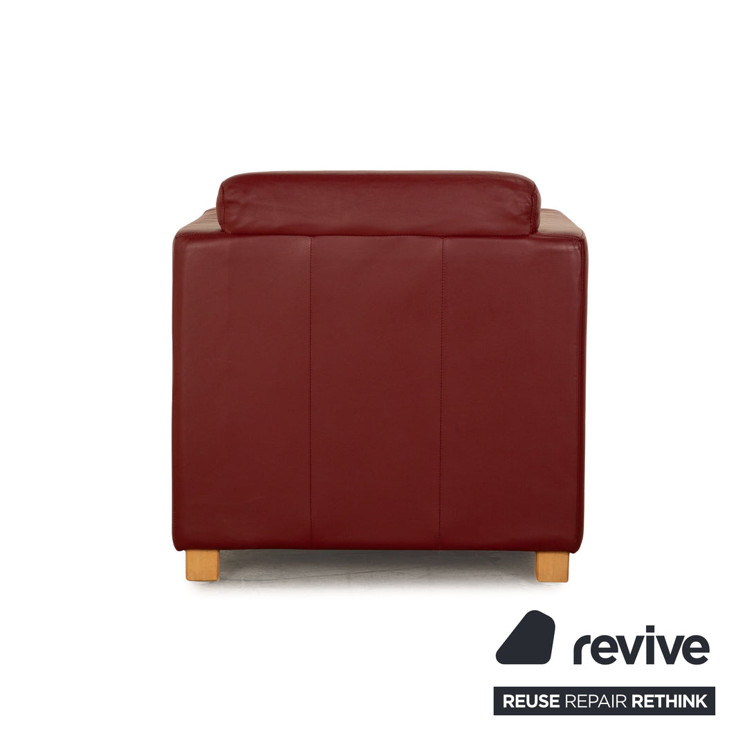 Ewald Schillig Leder Sessel Rot