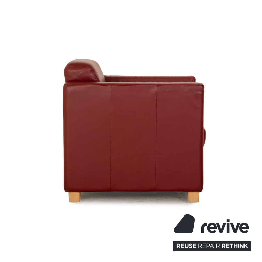 Ewald Schillig Leder Sessel Rot