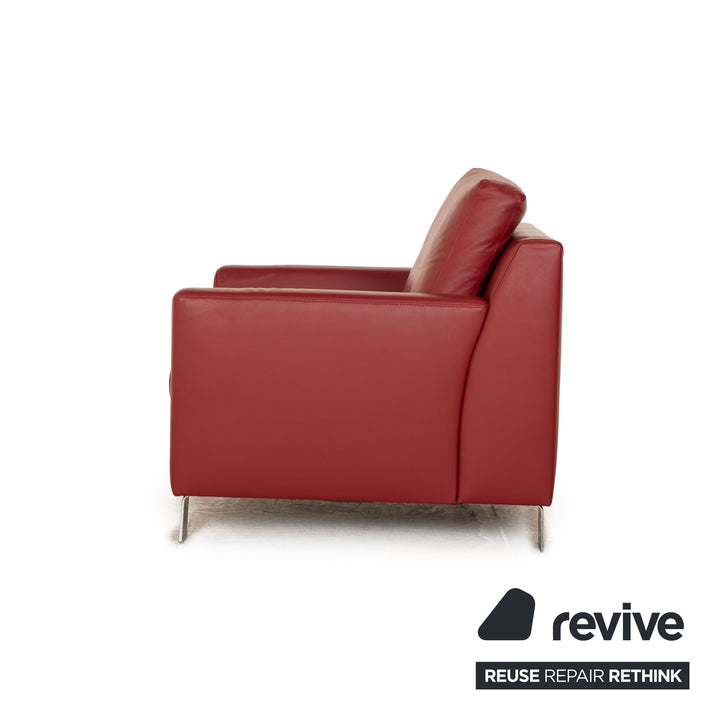 Ewald Schillig Leder Sessel Rot