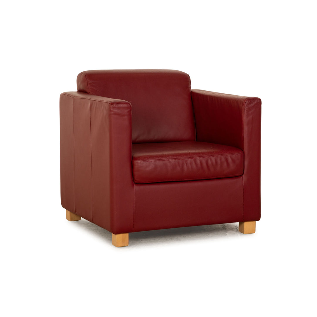 Ewald Schillig Leder Sessel Rot