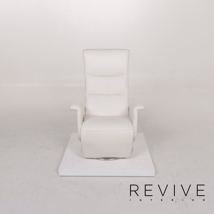 Ewald Schillig leather armchair white function relaxation function #12235