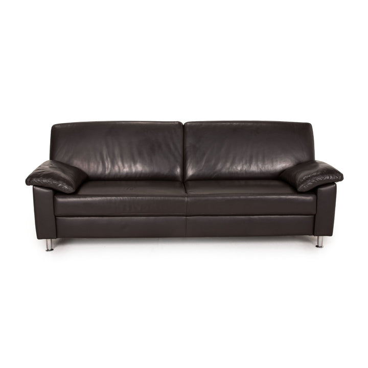 Ewald Schillig Leder Sofa Braun Zweisitzer Couch