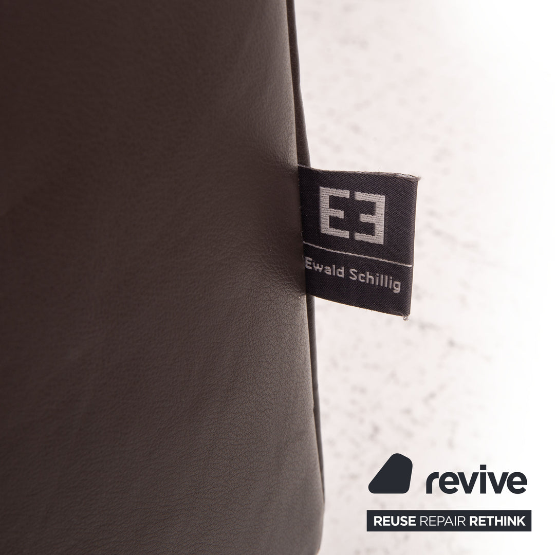 Ewald Schillig Leder Sofa Braun Zweisitzer Couch