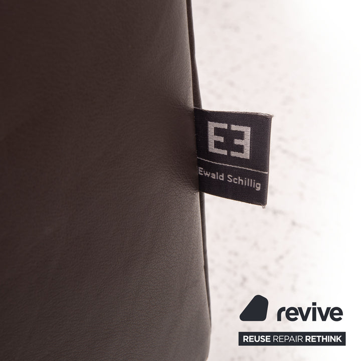 Ewald Schillig Leder Sofa Braun Zweisitzer Couch