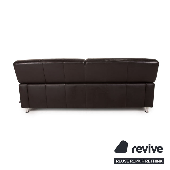 Ewald Schillig Leder Sofa Braun Zweisitzer Couch