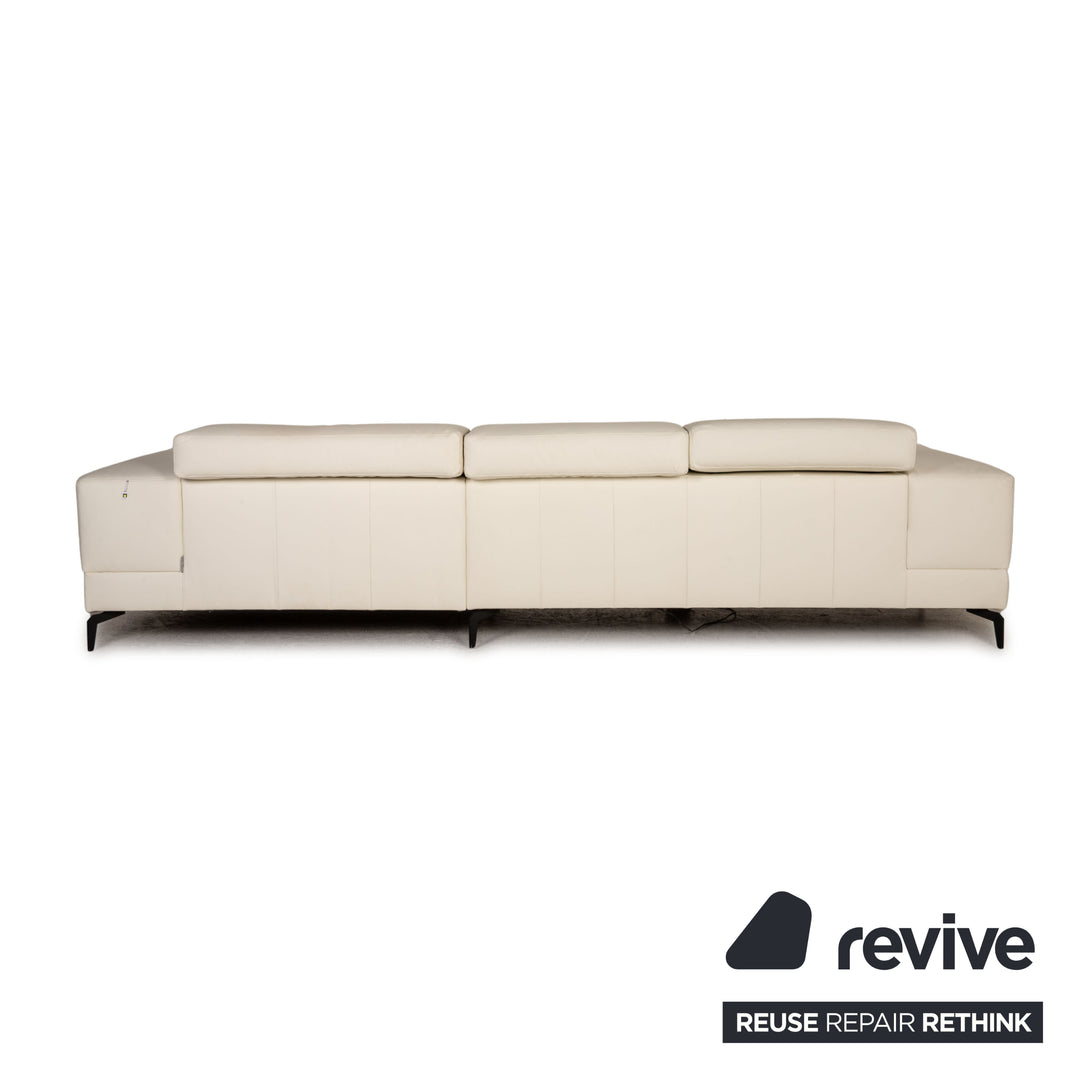 Ewald Schillig Leder Sofa Creme Ecksofa Couch Funktion