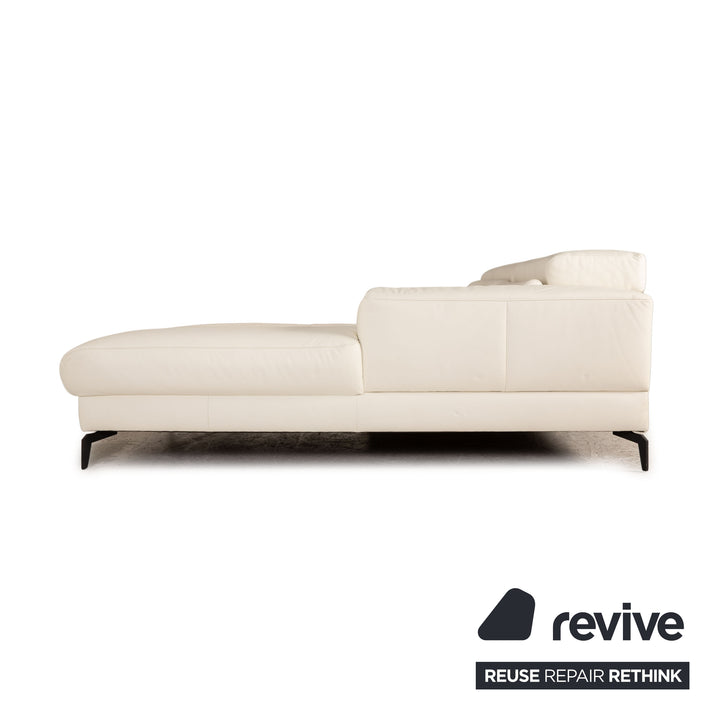 Ewald Schillig Leder Sofa Creme Ecksofa Couch Funktion
