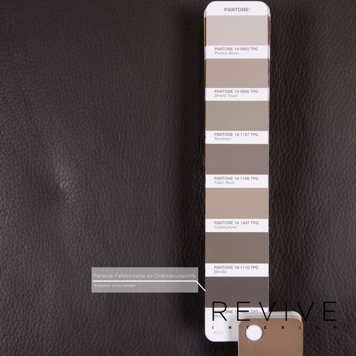 Ewald Schillig leather sofa dark brown two-seater couch #14825