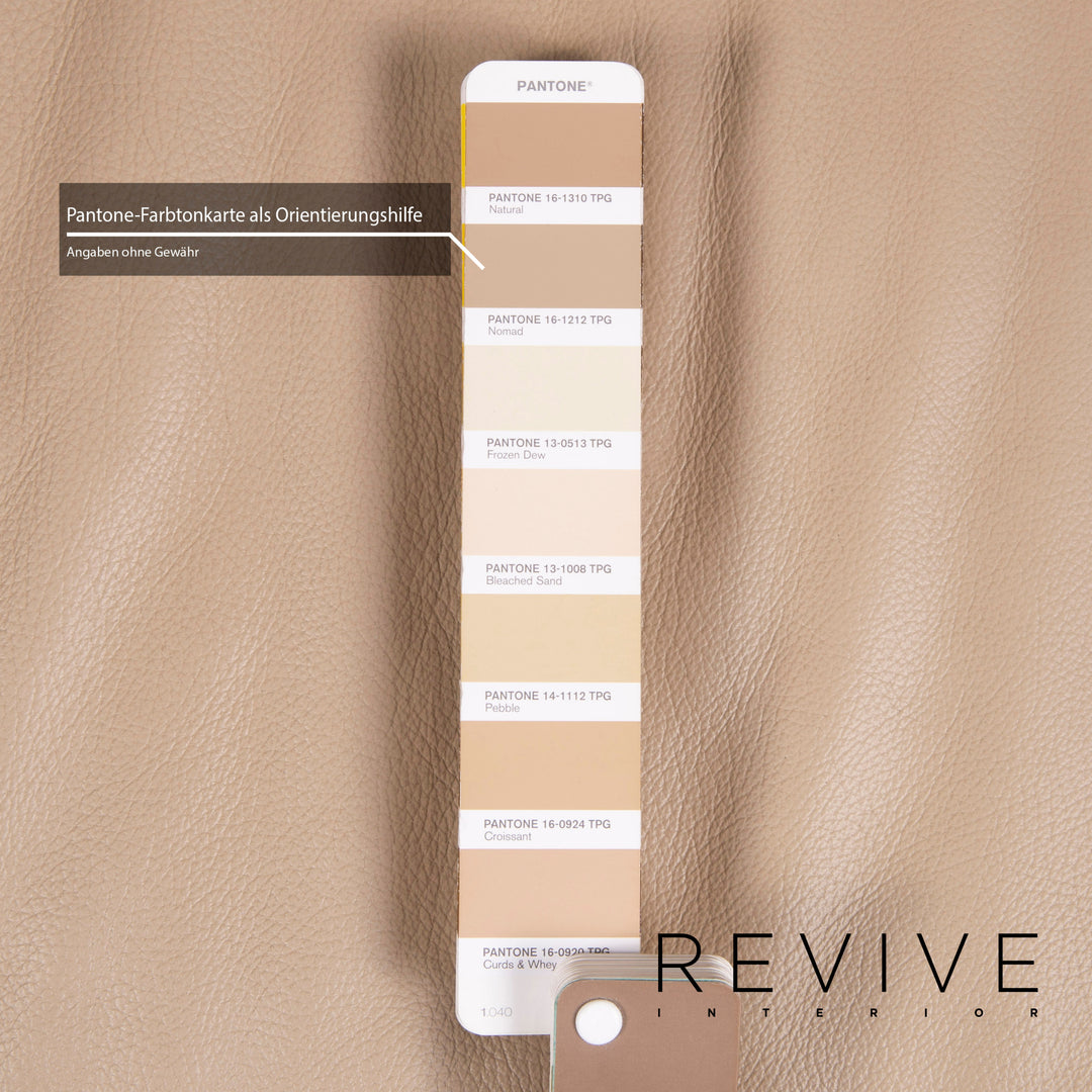 Ewald Schillig leather sofa set beige three-seater function #14875