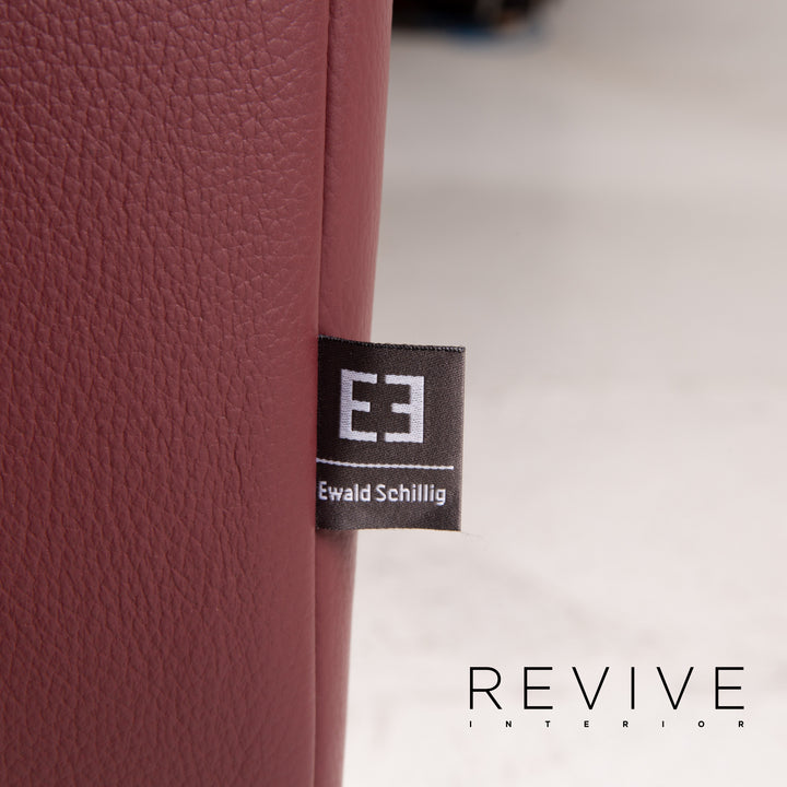 Ewald Schillig marque Blues ensemble de canapé en cuir rouge foncé trois places deux places #15227