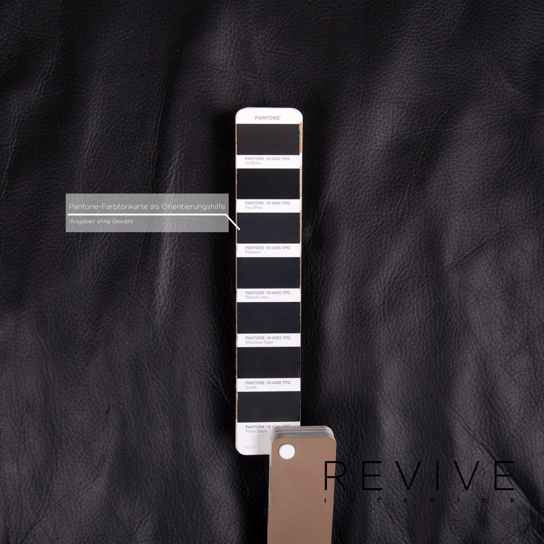 Ewald Schillig Leder Sofa Schwarz Dreisitzer #13930