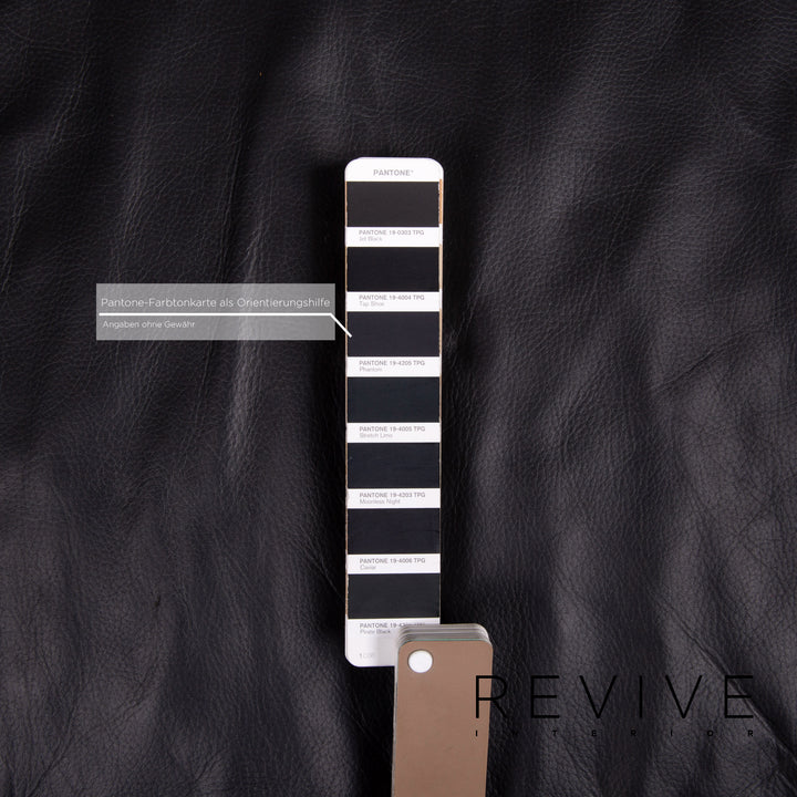 Ewald Schillig Leder Sofa Schwarz Dreisitzer #13930