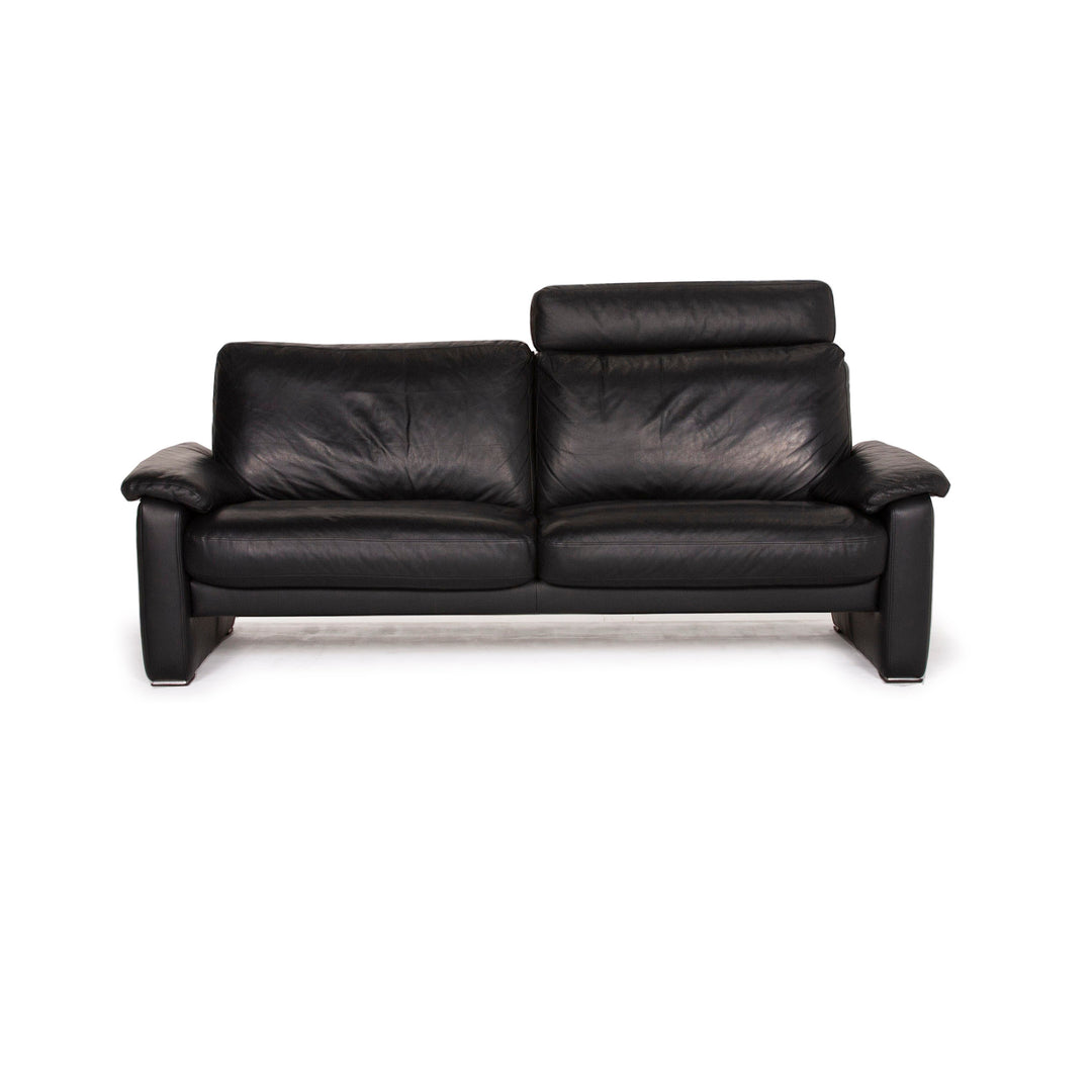 Ewald Schillig | 3 seater sofa | leather | Black | Revive Interior