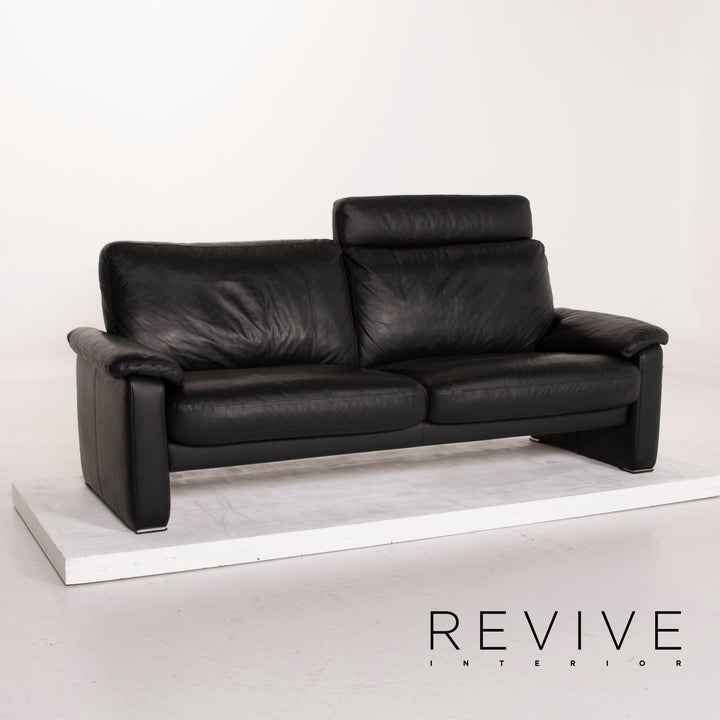 Ewald Schillig | 3 seater sofa | leather | Black | Revive Interior