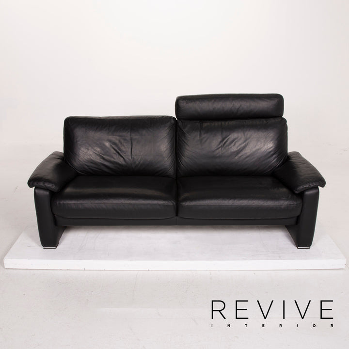 Ewald Schillig | 3 seater sofa | leather | Black | Revive Interior