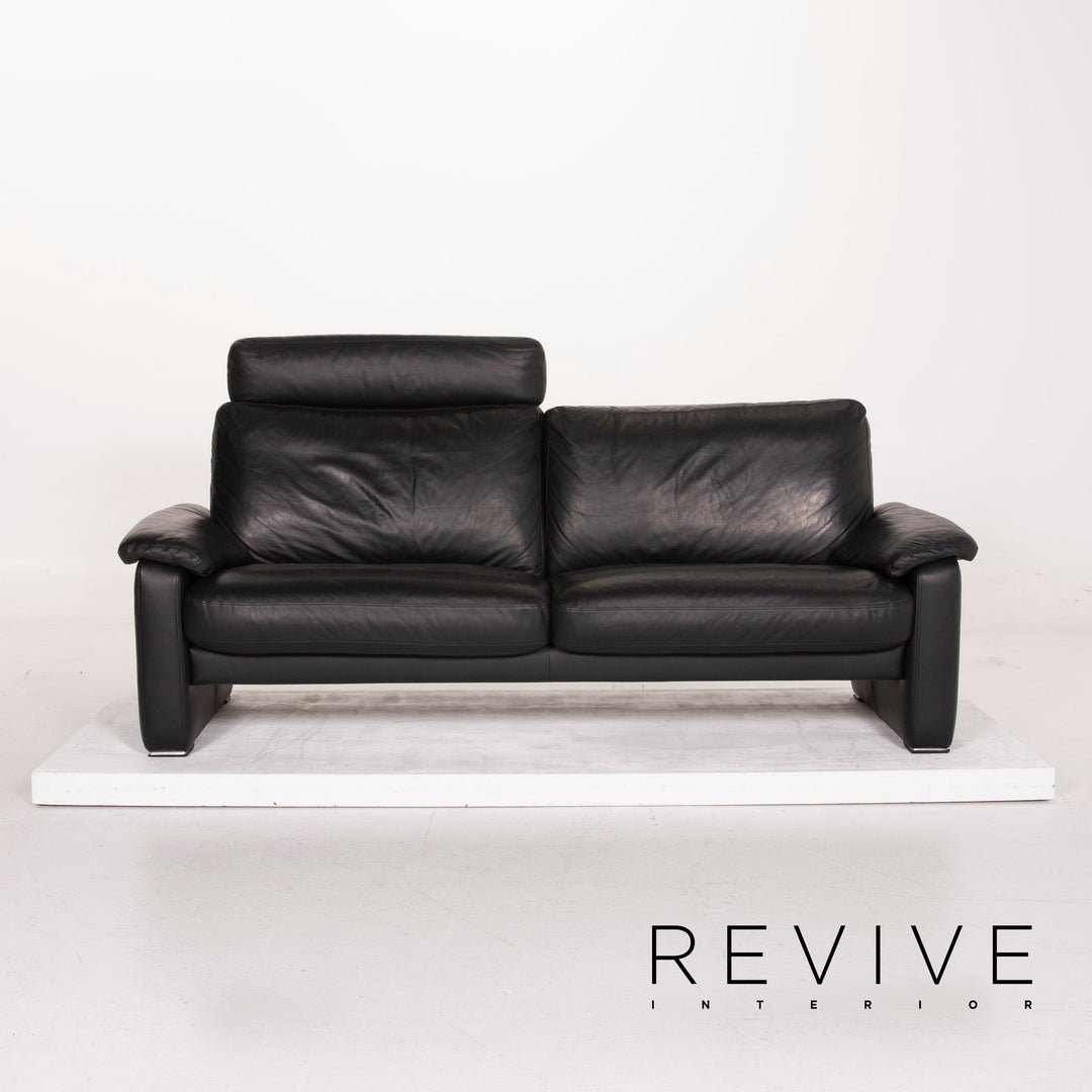 Ewald Schillig | 3 seater sofa | leather | Black | Revive Interior