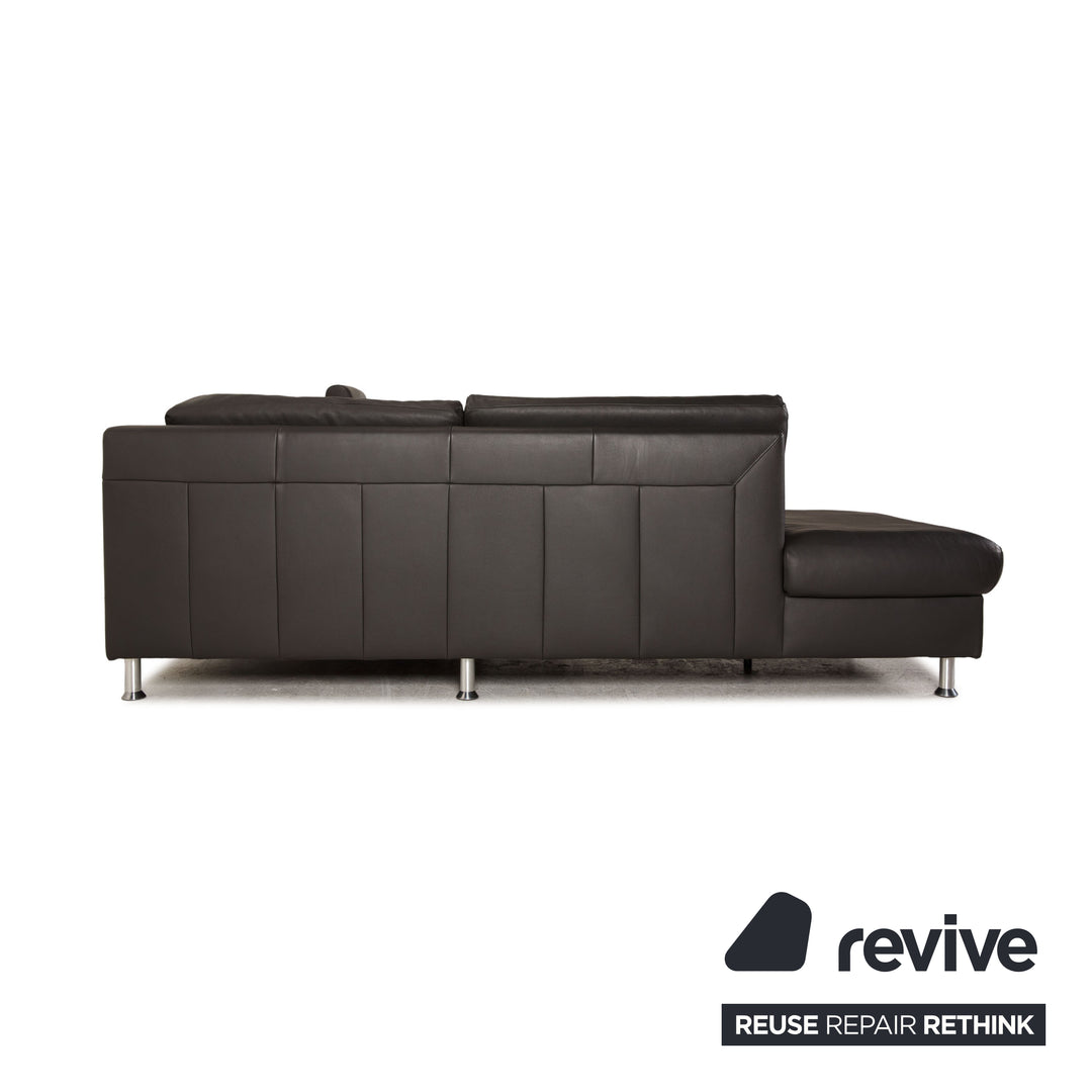 Ewald Schillig Leder Sofa Schwarz Ecksofa Couch