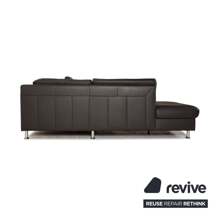 Ewald Schillig Leder Sofa Schwarz Ecksofa Couch