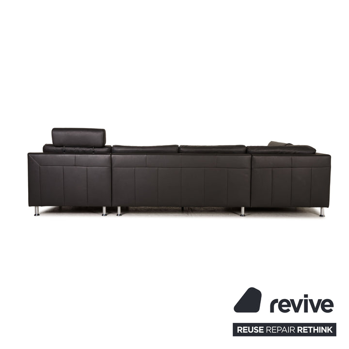 Ewald Schillig Leder Sofa Schwarz Ecksofa Couch