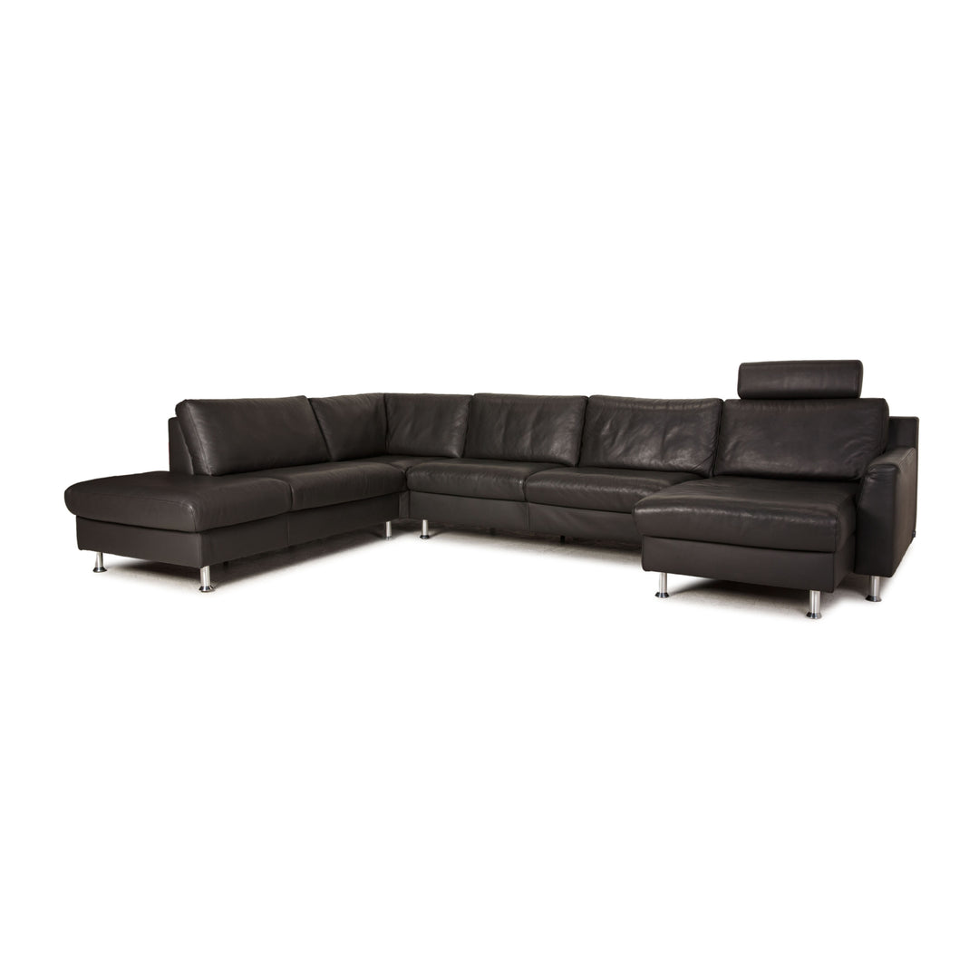 Ewald Schillig Leder Sofa Schwarz Ecksofa Couch