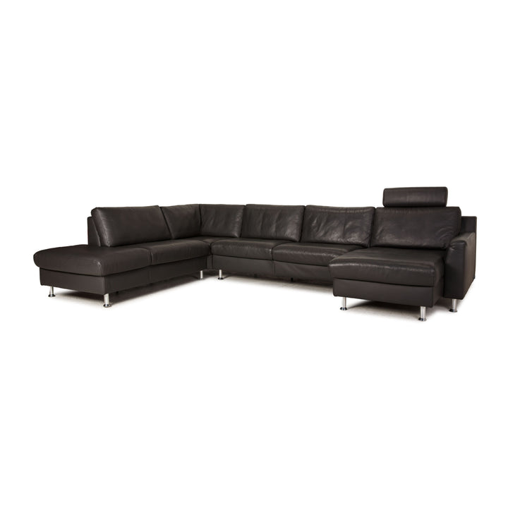 Ewald Schillig Leder Sofa Schwarz Ecksofa Couch