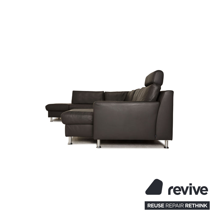 Ewald Schillig Leder Sofa Schwarz Ecksofa Couch