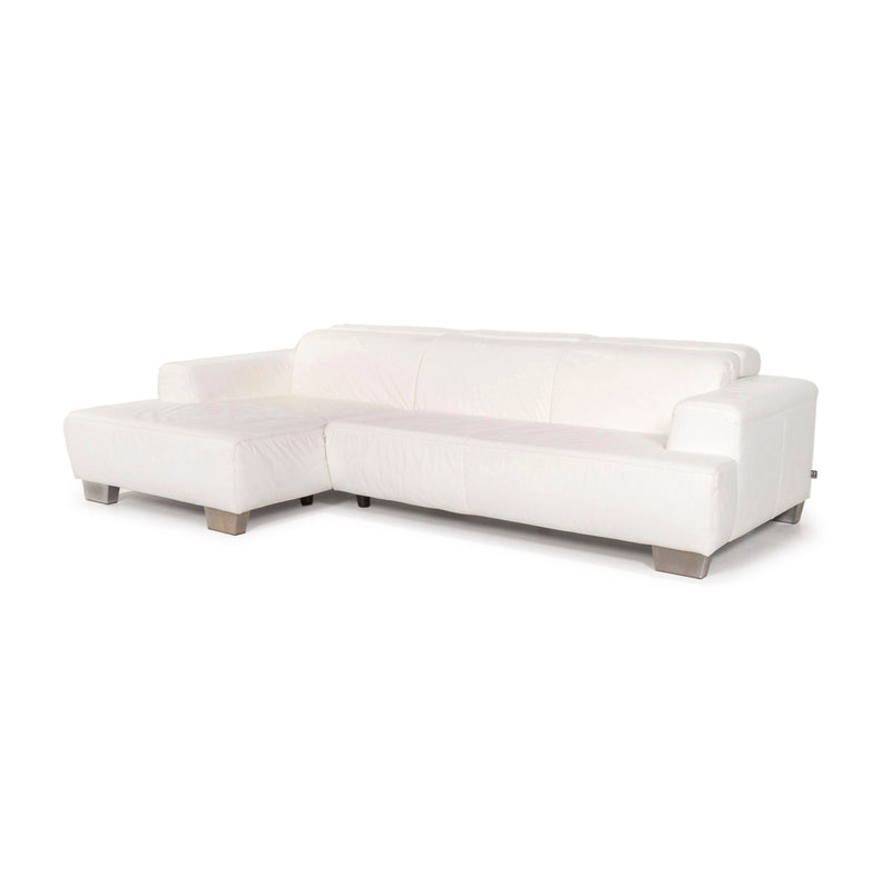 Ewald Schillig Leder Sofa Weiß Ecksofa 