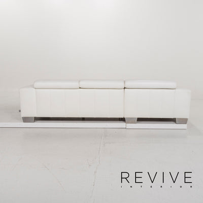 Ewald Schillig Leder Sofa Weiß Ecksofa #13032