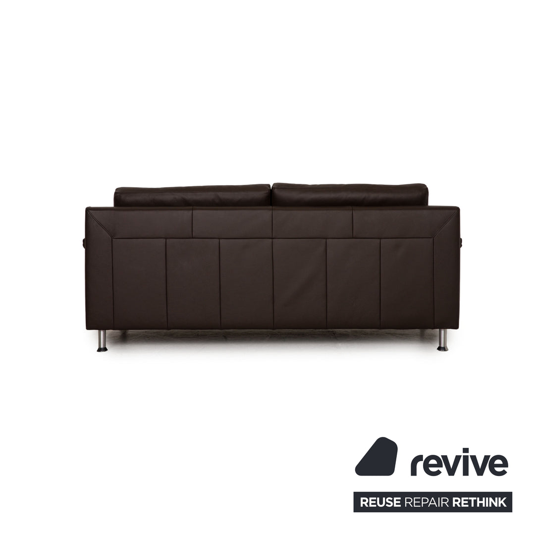 Ewald Schillig Leder Zweisitzer Braun Sofa Couch