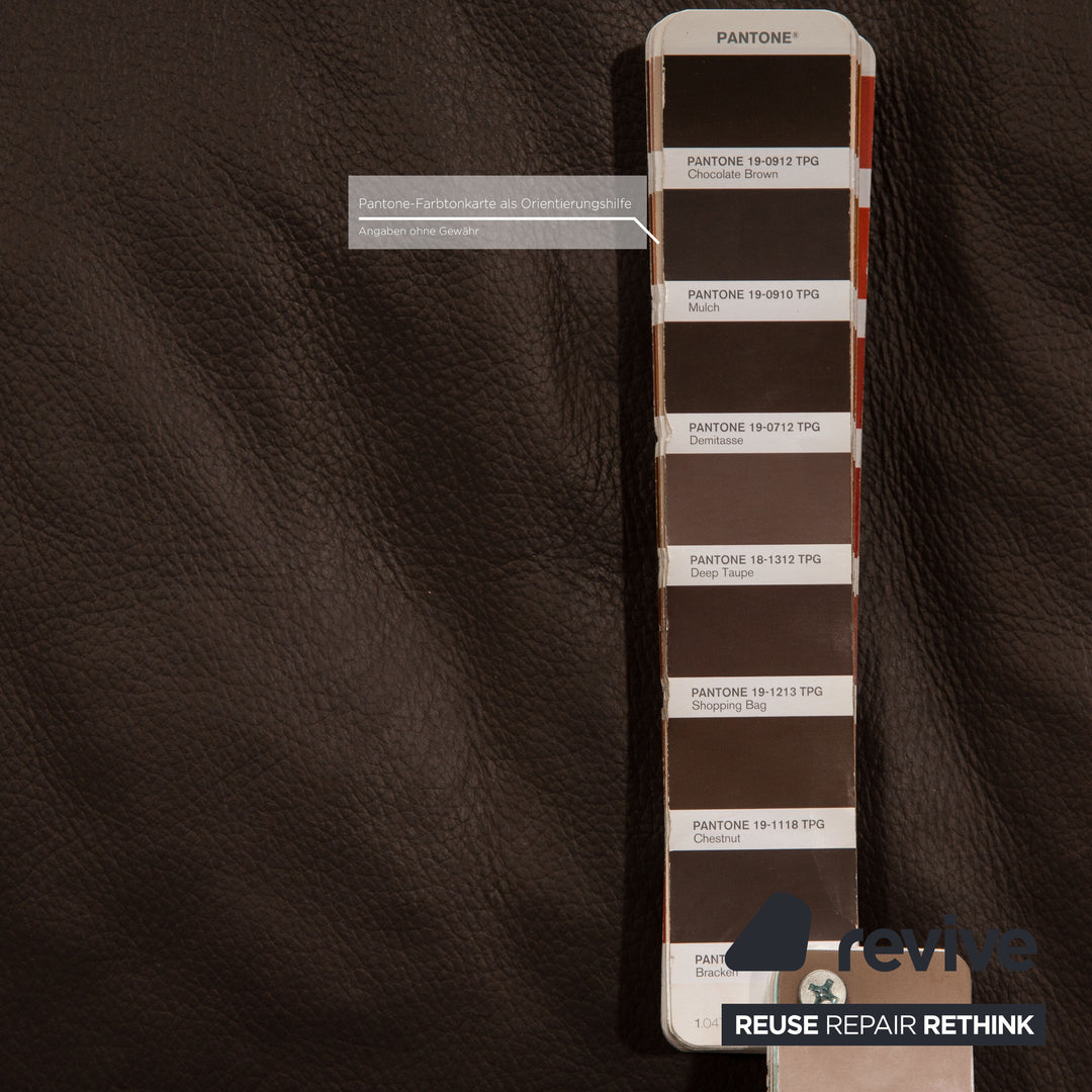 Ewald Schillig Leder Zweisitzer Braun Sofa Couch