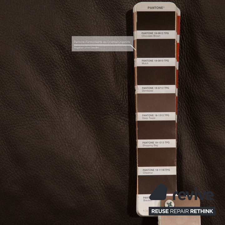 Ewald Schillig Leder Zweisitzer Braun Sofa Couch