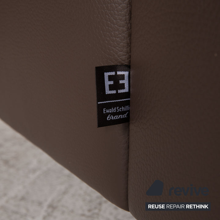 Ewald Schillig Leder Zweisitzer Braun Sofa Couch