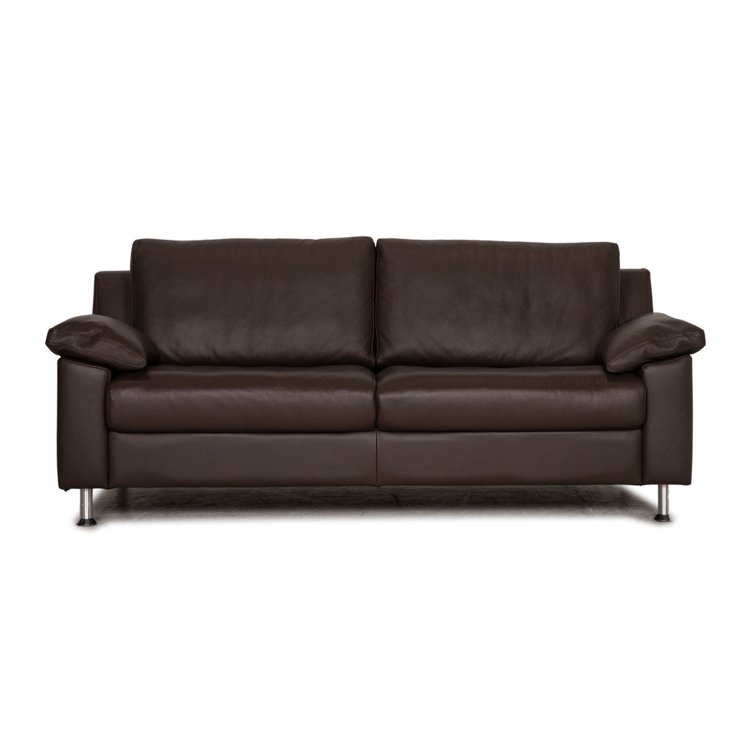 Ewald Schillig Leder Zweisitzer Braun Sofa Couch